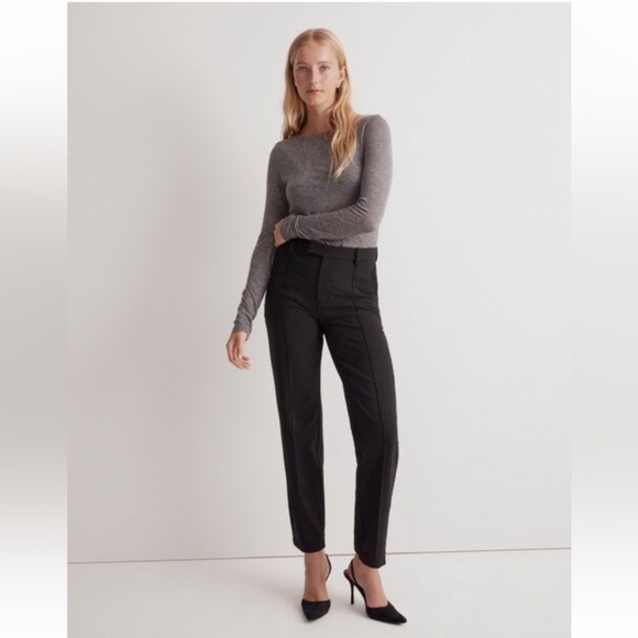NWT Madewell The Petite Fairbanks Pant in True Black Size 6P - Picture 16 of 16